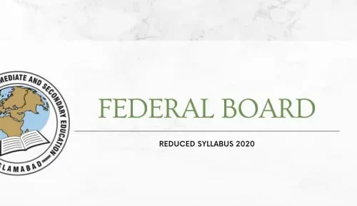 Reduced Syllabus Federal Board